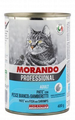 Morando Professional Pate with Fish & Shrimps for Adult Cats