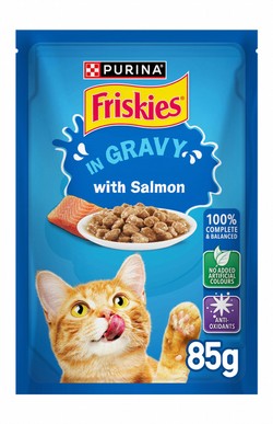 Purina Friskies Wet Cat Food with Salmon in Gravy