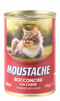 Moustache Wet Cat Food Chunks with Meat