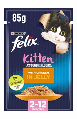 Purina Felix As Good As It Looks Wet Food with Chicken in Jelly for Kittens (2-12 Months)