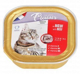 Plaisir Pate with Beef for Sterilized Adult Cats
