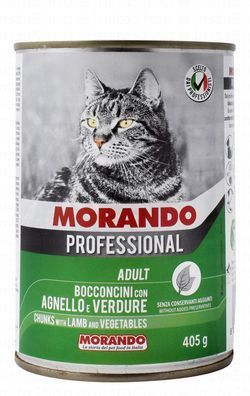 Morando Professional Wet Food Chunks with Lamb & Vegetables for Adult Cats