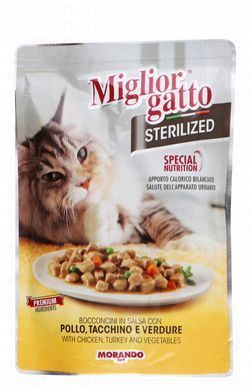 Miglior Gatto Wet Food with Chicken,Turkey & Vegetable for Sterilized Cats