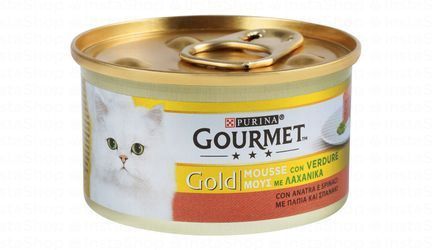 Purina Gourmet Gold Wet Food Mousse with Duck & Spinach for Adult Cats