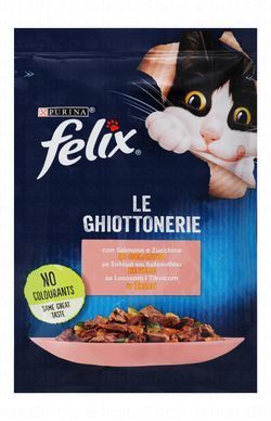 Purina Felix Delicacies Wet Food with Salmon & Zucchini in Jelly for Adult Cats