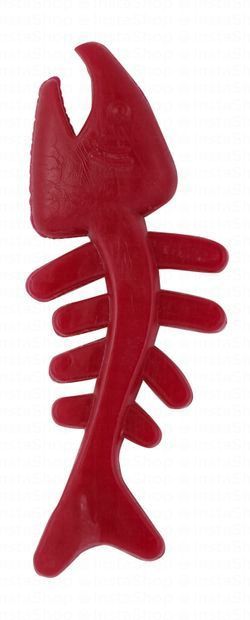 Orgo Red Fish Bone Shaped Dog Chew Toy