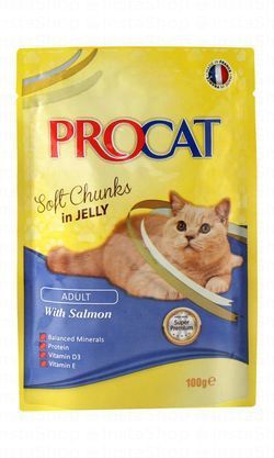 Procat Wet Food Chunks with Salmon in Jelly for Adult Cats