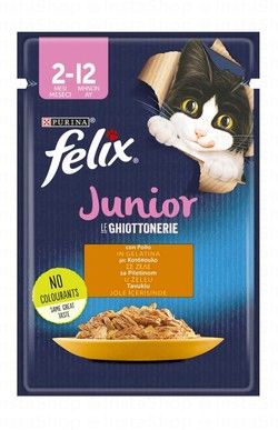 Purina Felix Delicacies Wet Food with Chicken in Jelly for Junior Cats (2-12 Months)