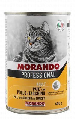 Morando Professional Wet Food Pate with Chicken & Turkey for Adult Cats